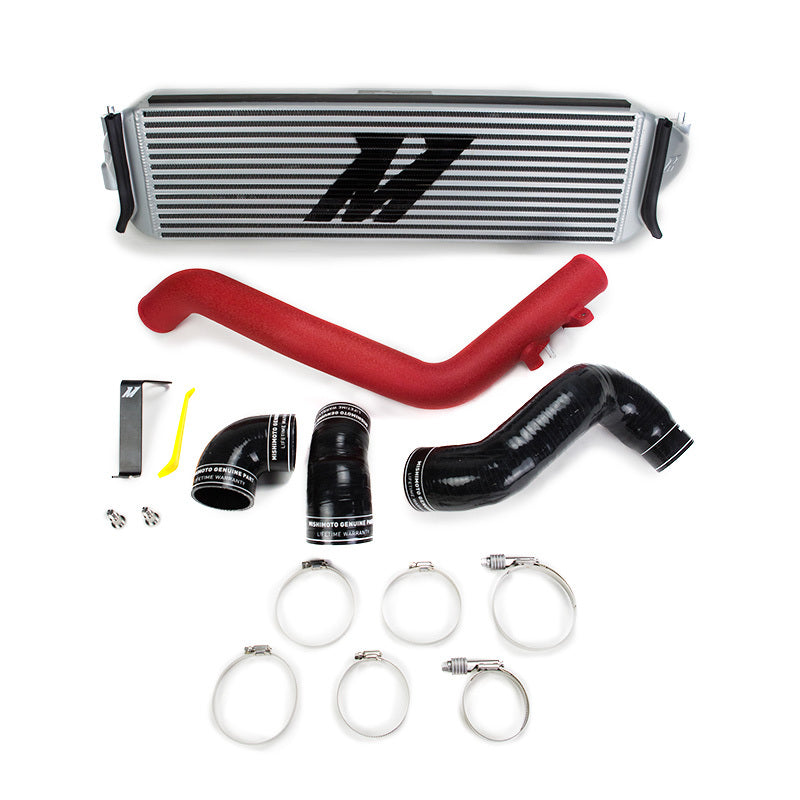 Mishimoto 2017+ Honda Civic Type R Intercooler Kit - Silver Intercooler Red Piping-thumbmail-2