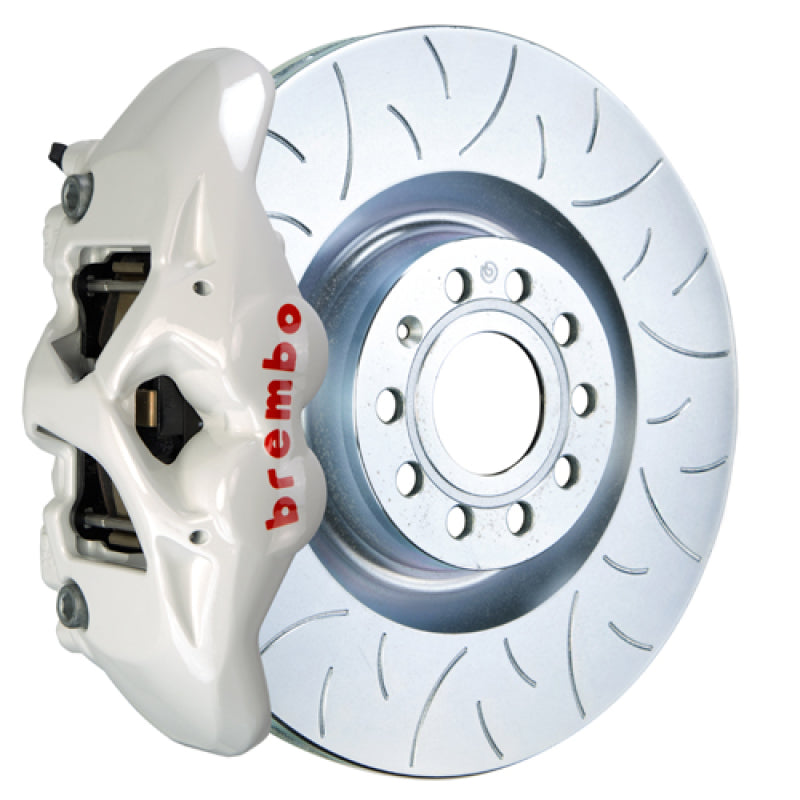 Brembo 07-15 TT 2.0T/3.2L/09-15 TTS Front GT BBK 4 Pist Cast 345x30 1pc Rotor Slotted Type3- White-thumbmail-1