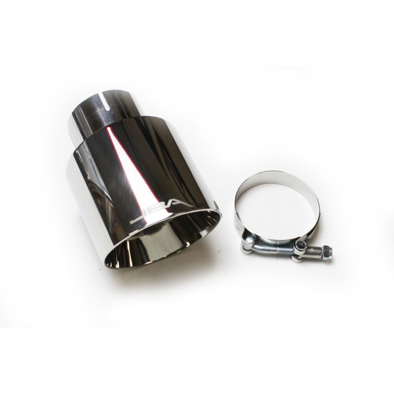 JBA 2.5in x 4in x 5-3/4in Double Wall Polished Chrome Tip - Clamp On-thumbmail-1