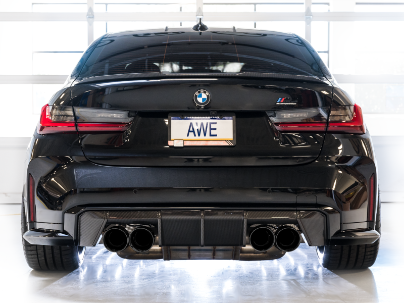 AWE SwitchPath Catback Exhaust for BMW G8X M3/M4 - Diamond Black Tips-thumbmail-2