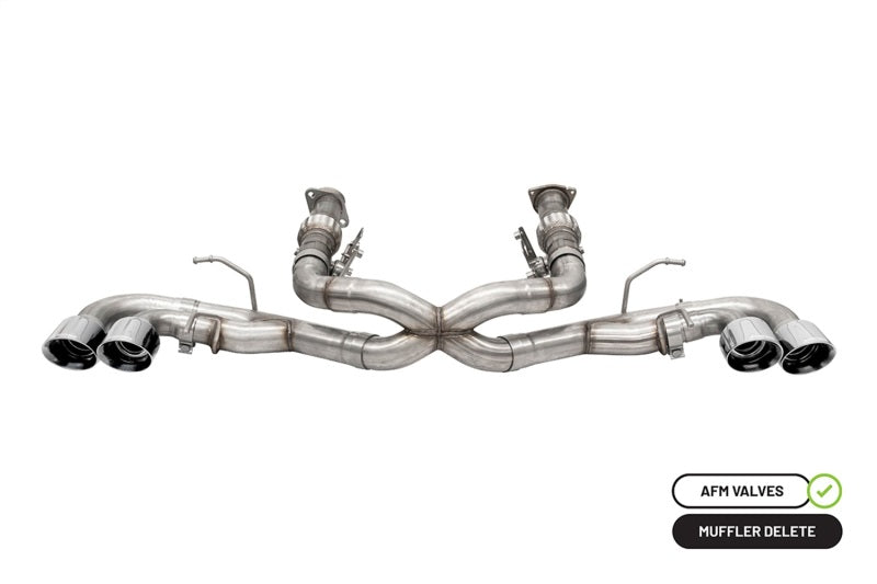 Corsa 2020 Corvette C8 3in Xtreme Cat-Back Exhaust 4.5in Pol Quad Tips - Integrates stock AFM Valve-thumbmail-1