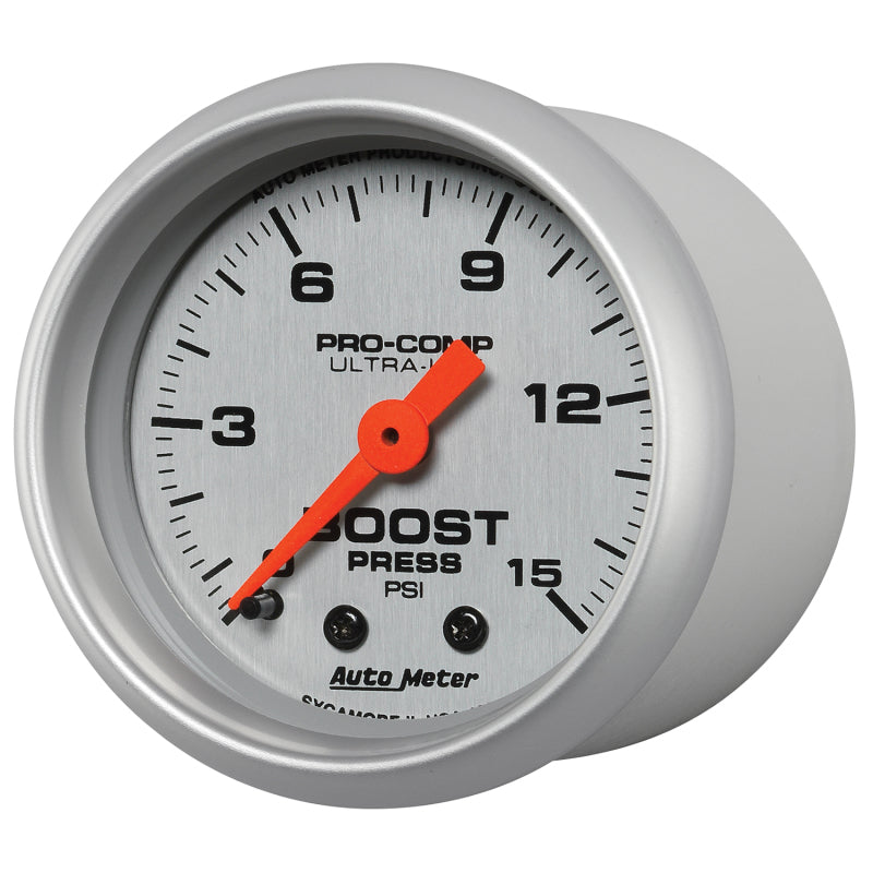 Autometer Ultra-Lite 52mm 0-15 PSI Mechanical Boost Gauge-thumbmail-2