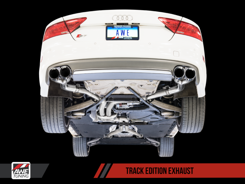 AWE Tuning Audi C7 / C7.5 S7 4.0T Track Edition Exhaust - Diamond Black Tips-thumbmail-2