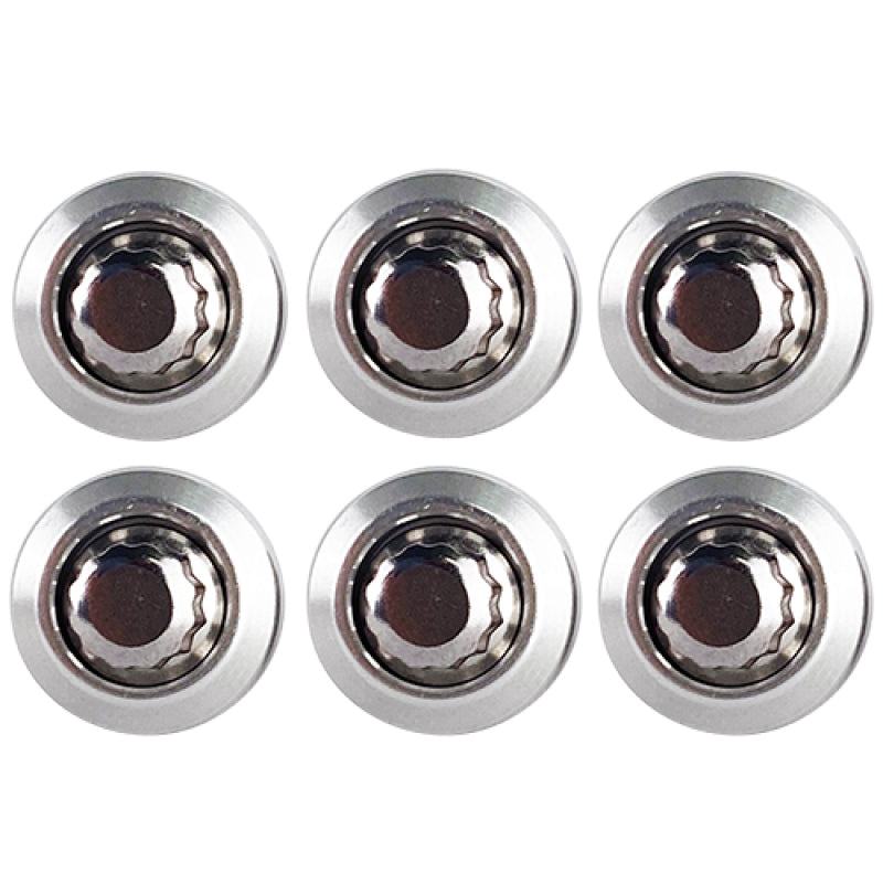 BLOX Racing New Fender Washers Kit M6 12pt - 6pc Large Diameter Silver-thumbmail-1