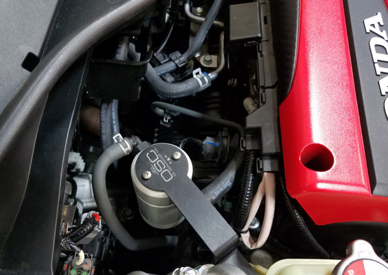 J&L 17-21 Honda Civic Type R Passenger Side Oil Separator 3.0 - Clear Anodized-thumbmail-2