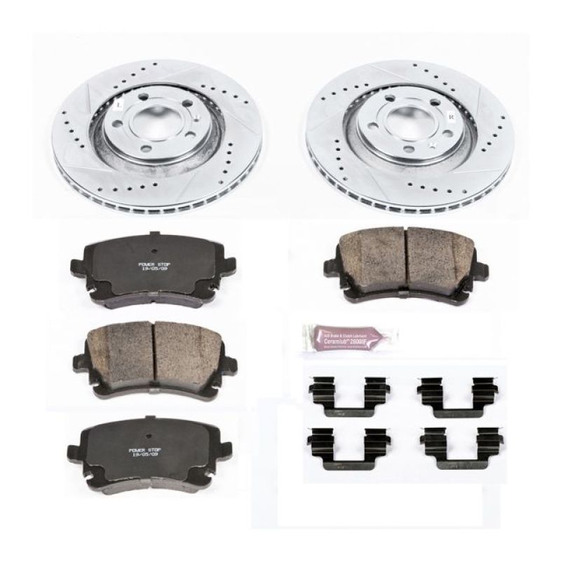 Power Stop 04-09 Audi S4 Rear Z23 Evolution Sport Brake Kit-thumbmail-1