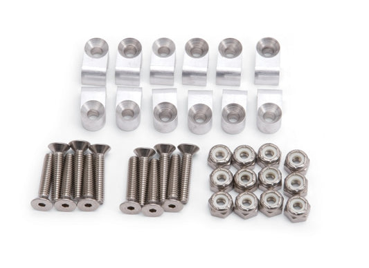 Russell Performance Billet 3/16in Tubing Clamp Natural Finish (12 pcs.)