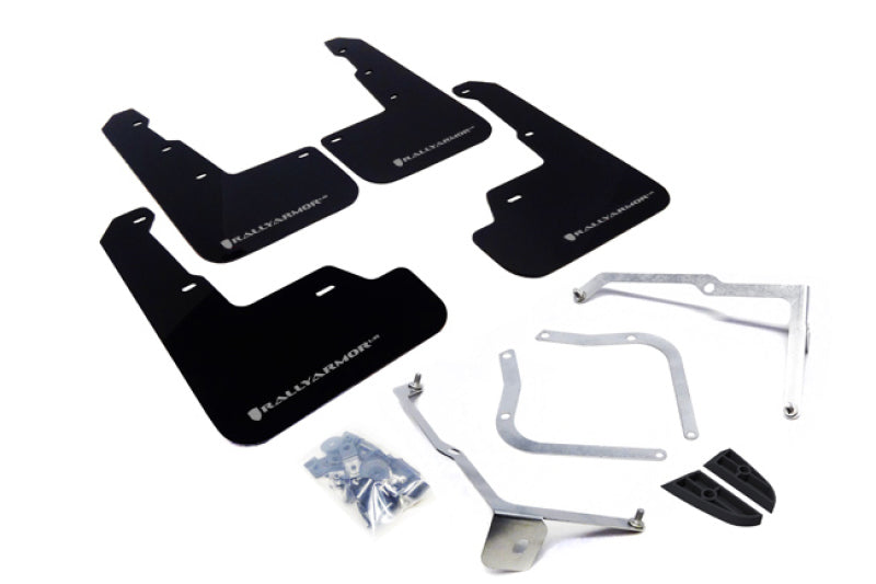 Rally Armor 15-21 Subaru WRX/STI (Sedan ONLY) Black UR Mud Flap w/ Silver Logo-thumbmail-1