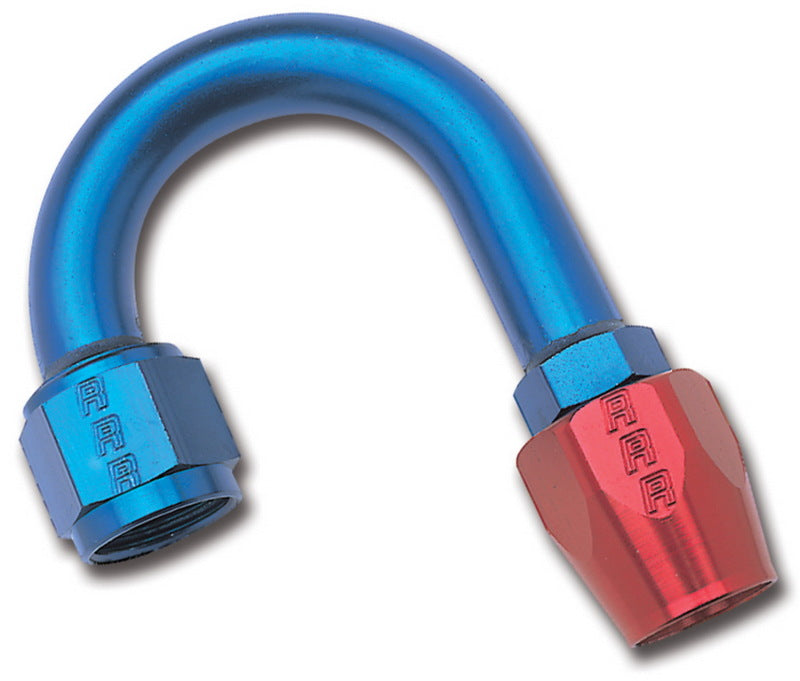 Russell Performance -6 AN Red/Blue 180 Degree Full Flow Hose End (1in Centerline Radius)-thumbmail-3