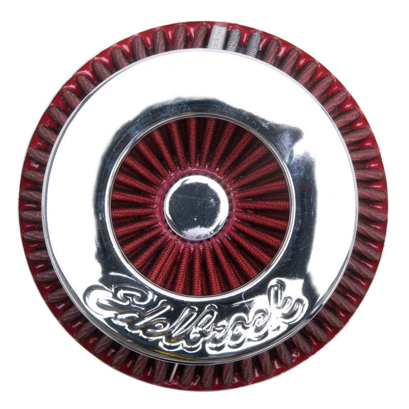 Edelbrock Air Filter Pro-Flo Series Conical 3 7In Tall Red/Chrome-thumbmail-3