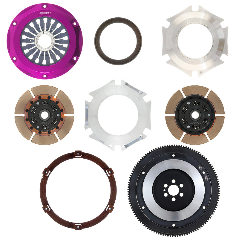 Exedy 1993-1994 Nissan Skyline GTR L6 Hyper Twin Cerametallic Clutch Sprung Center Disc Pull Type-thumbmail-2