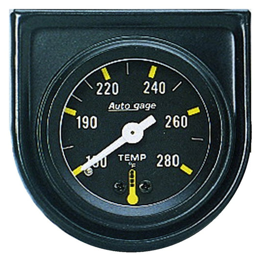 Autometer AutoGage 1 1/2in Mechanical 280 Deg Water Temp Gauge - Black