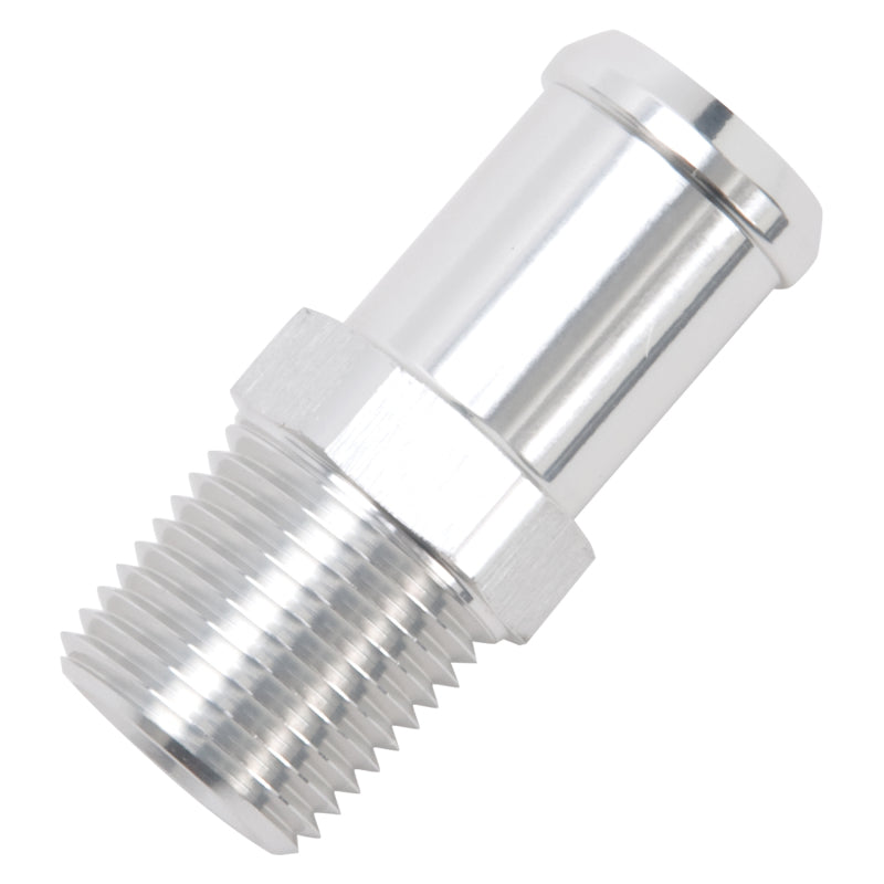Edelbrock Hose End Straight 1/2In NPT to 3/4In Barb Clear Anodize-thumbmail-3