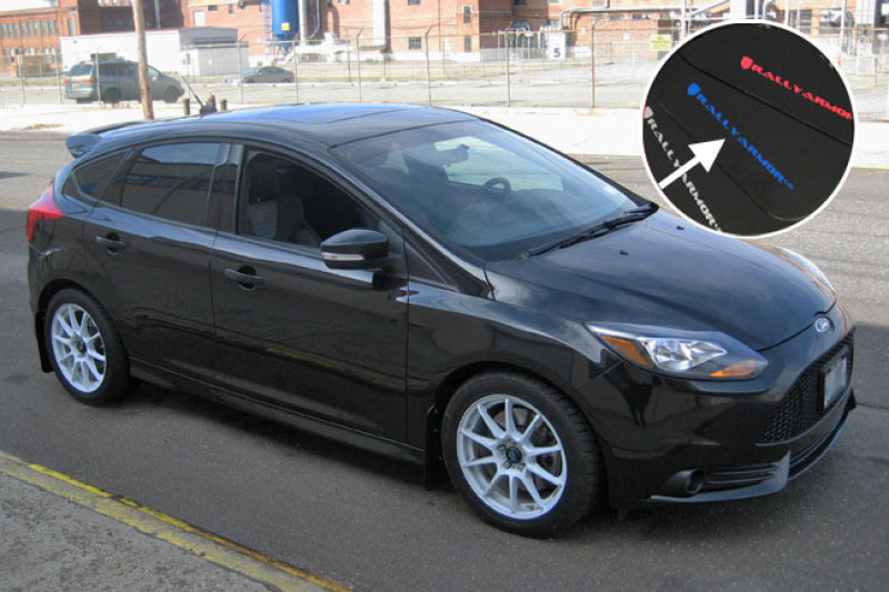 Rally Armor 12-19 Ford Focus ST / 16-19 RS Black Mud Flap w/ Blue Logo-thumbmail-2