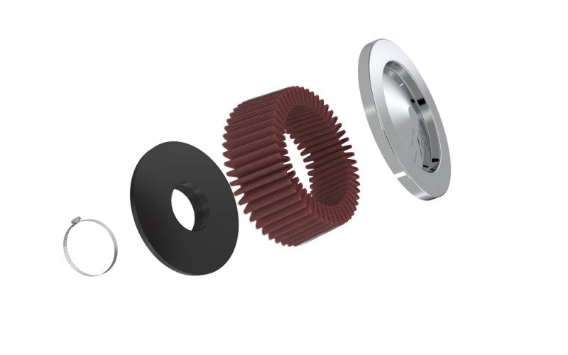 K&N Universal Round Clamp-On Air Filter 2in. Flange / 5-3/8in. OD / 2in. Height-thumbmail-7