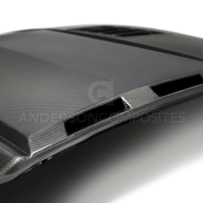 Anderson Composites 2018-2019 Ford Mustang Ram Air Double Sided Carbon Fiber Hood-thumbmail-2