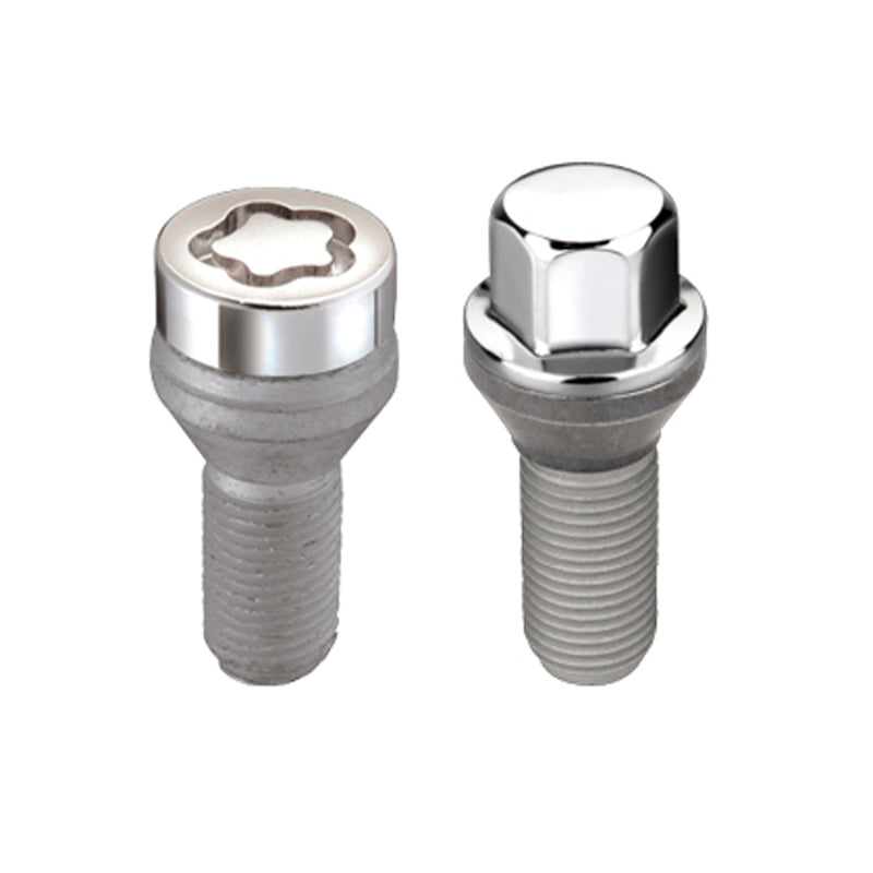 McGard 5 Lug Hex Install Kit w/Locks (Cone Seat Bolt) M14X1.5 / 17mm Hex / 28.0mm Shank L. - Chrome-thumbmail-2