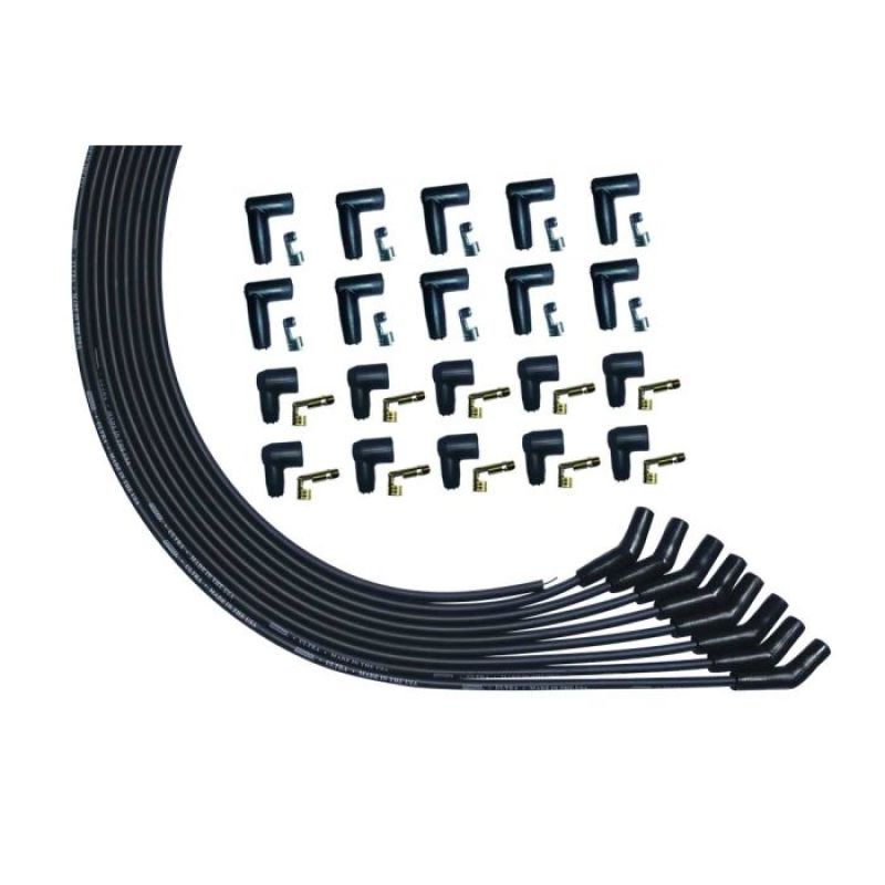 Moroso Universal V8 135 Deg Unsleeved HEI/Non-HEI Ultra Spark Plug Wire Set - Black-thumbmail-1