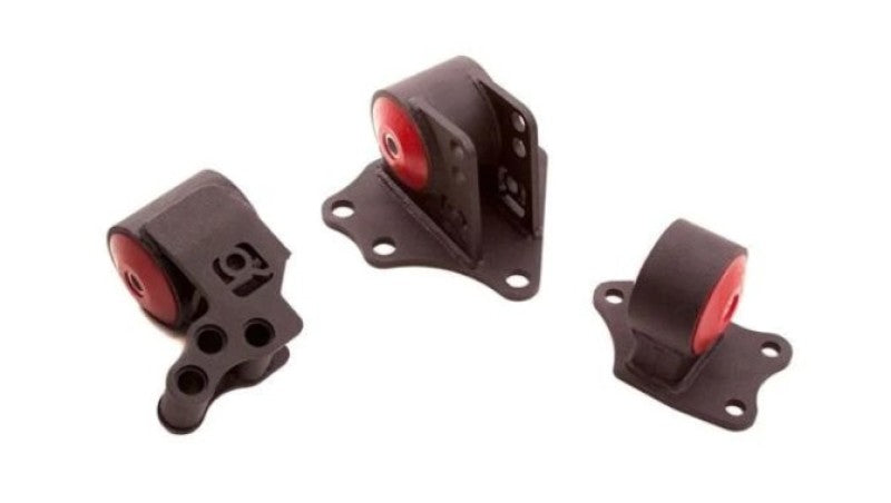 Innovative 95-99 Mitsubishi Eclipse 4G63 / 4G64 Black Steel Mounts 75A Bushings-thumbmail-1