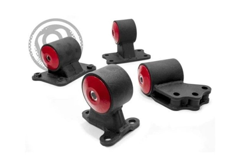 Innovative 91-99 Mitsubishi 3000GT / GTO 6G72 Black Steel Mounts 95A Bushings-thumbmail-1