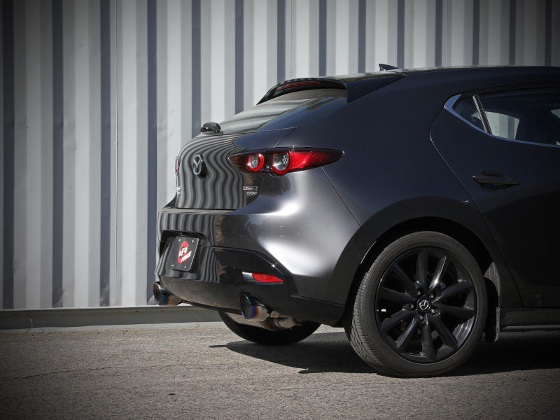 aFe 19-22 Mazda 3 L4 2.5L Takeda 3in to 2-1/2in 304 SS Axle-Back Exhaust w/ Blue Flame Tip-thumbmail-2