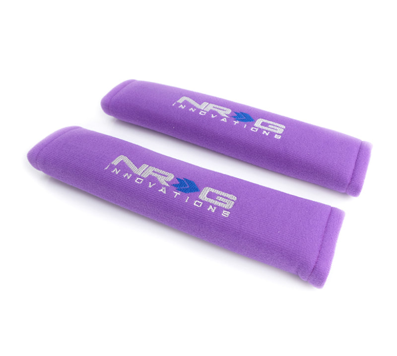 NRG Seat Belt Pads 2.7in (Wide) X 11in - Purple(2 Piece) Short-thumbmail-1