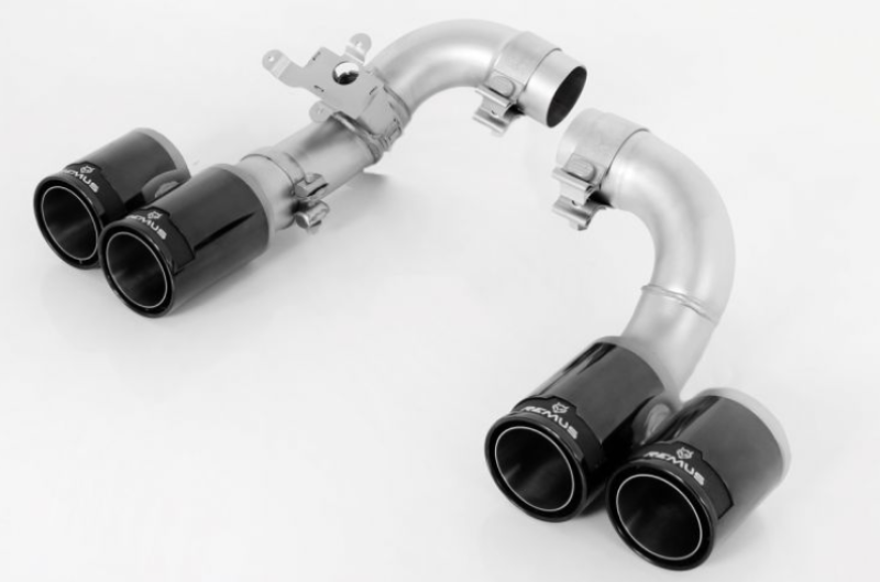 Remus 2012 BMW 3 Series F30/F31 Quad 84mm Black Chrome Straight w/Carbon Insert Tail Pipe Set-thumbmail-1