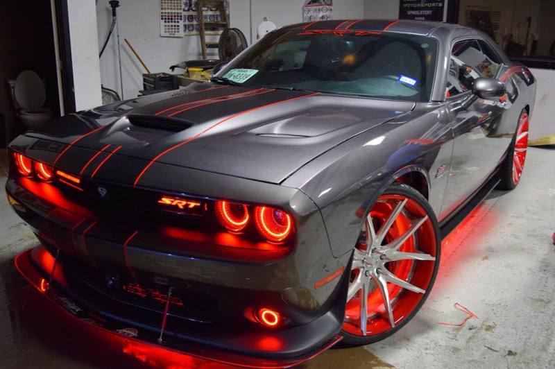 Oracle 15-21 Dodge Challenger Waterproof LED Fog Light Halo Kit - ColorSHIFT-thumbmail-5