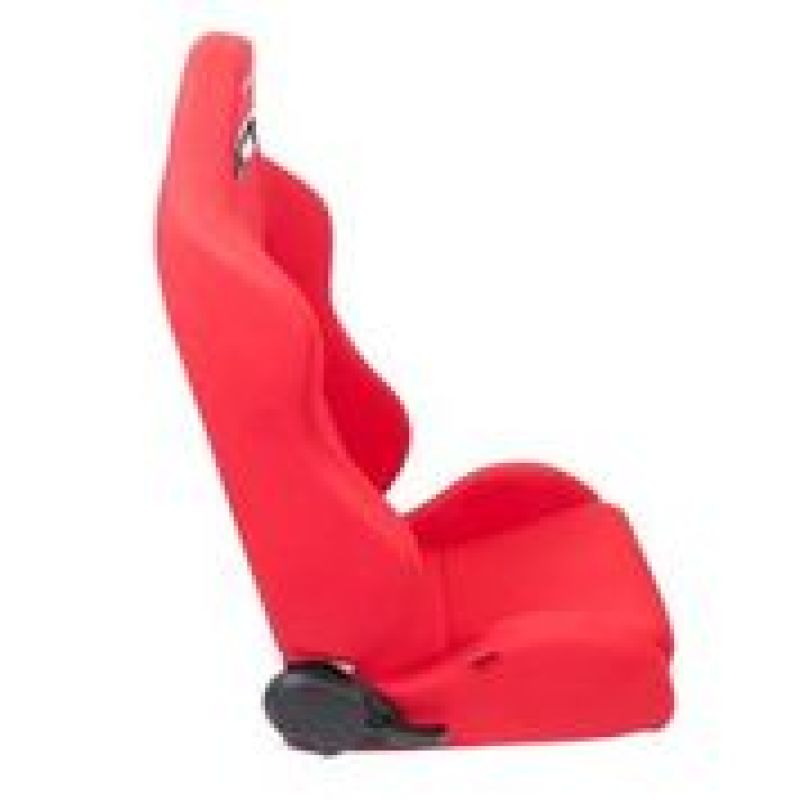 NRG Sport Seats (Pair) Type-R Cloth w/NRG Logo - Red w/Red Stitch-thumbmail-2