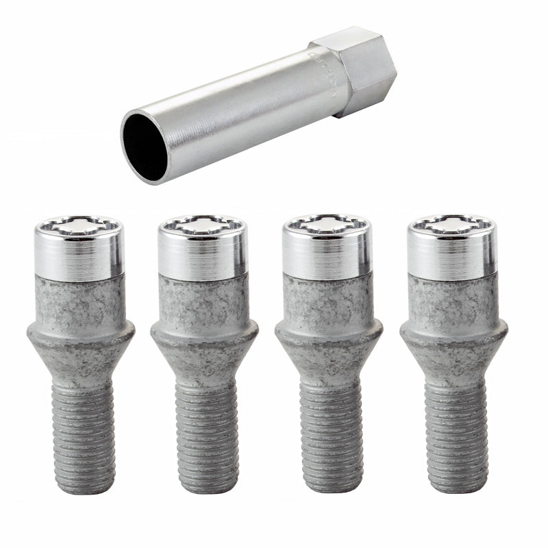 McGard Wheel Lock Bolt Set - 4pk. (Tuner / Cone Seat) M12X1.5 / 17mm Hex / 29.6mm Shank L. - Chrome-thumbmail-2