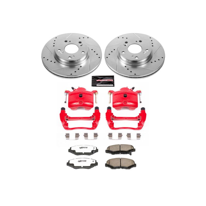 Power Stop 2013 Acura ILX Front Z26 Street Warrior Brake Kit w/Calipers-thumbmail-1
