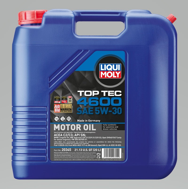 LIQUI MOLY 20L Top Tec 4600 Motor Oil 5W30-thumbmail-2