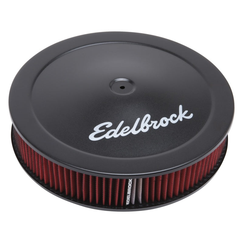 Edelbrock Air Cleaner Pro-Flo Series Round 14 In Diameter Cloth Element 3/8Indropped Base Black-thumbmail-5