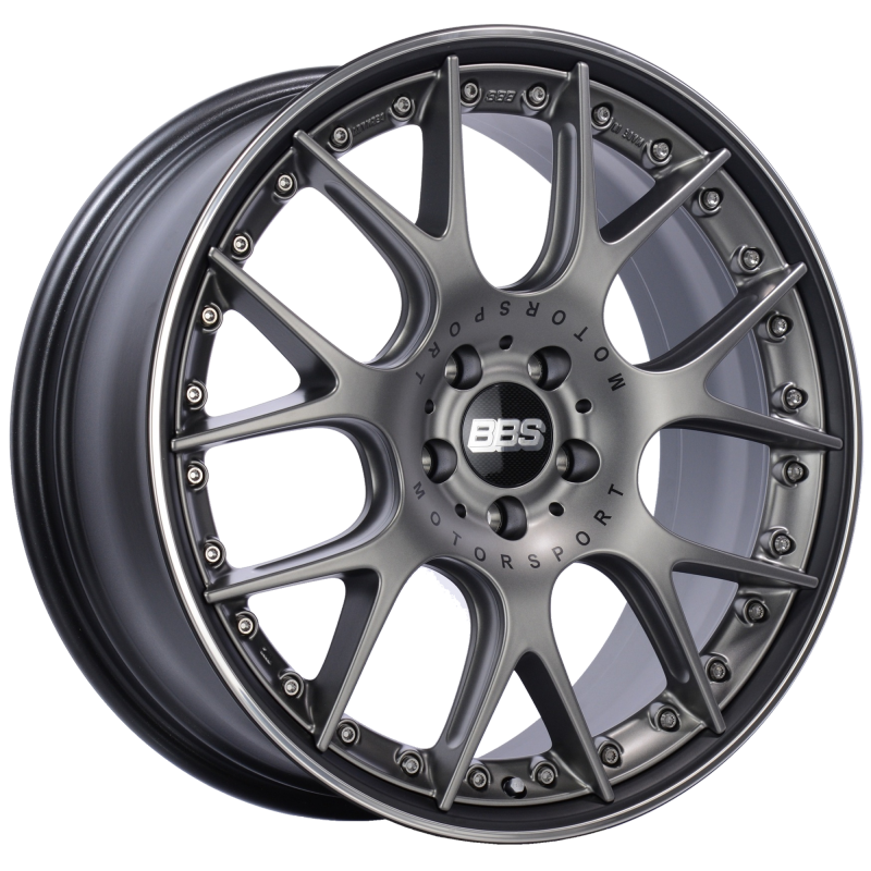 BBS CH-RII 20x8.5 5x120 ET32 Satin Platinum Center Black Lip SS Rim Prot Wheel -82mm PFS/Clip Req-thumbmail-1