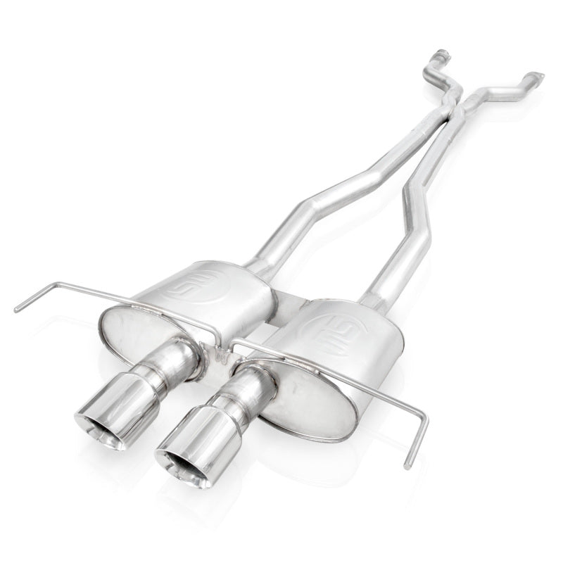 Stainless Works 2009-15 Cadillac CTS-V Coupe 3in Catback System X-Pipe Chambered Mufflers 4in Tips-thumbmail-1