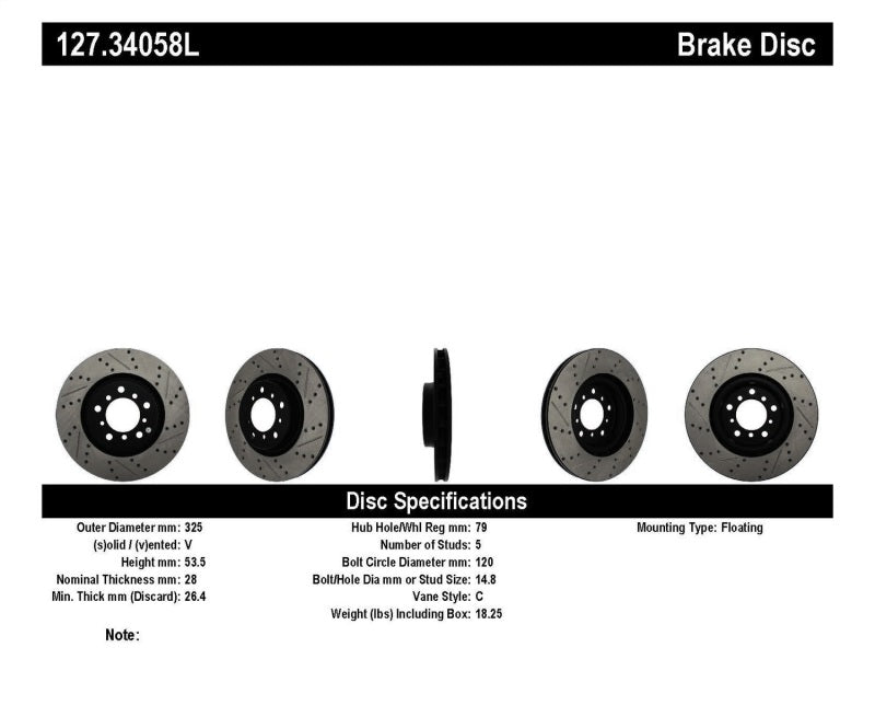 StopTech Slotted & Drilled Sport Brake Rotor-thumbmail-2