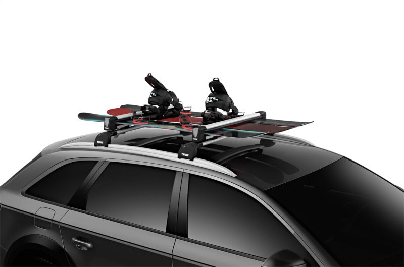 Thule SnowPack L Ski/Snowboard Rack (Up to 6 Pair Skis/4 Snowboards) - Black/Silver-thumbmail-4