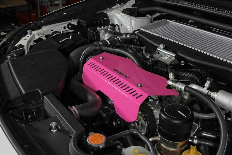 Perrin 2022+ Subaru WRX Pulley Cover - Hyper Pink-thumbmail-3