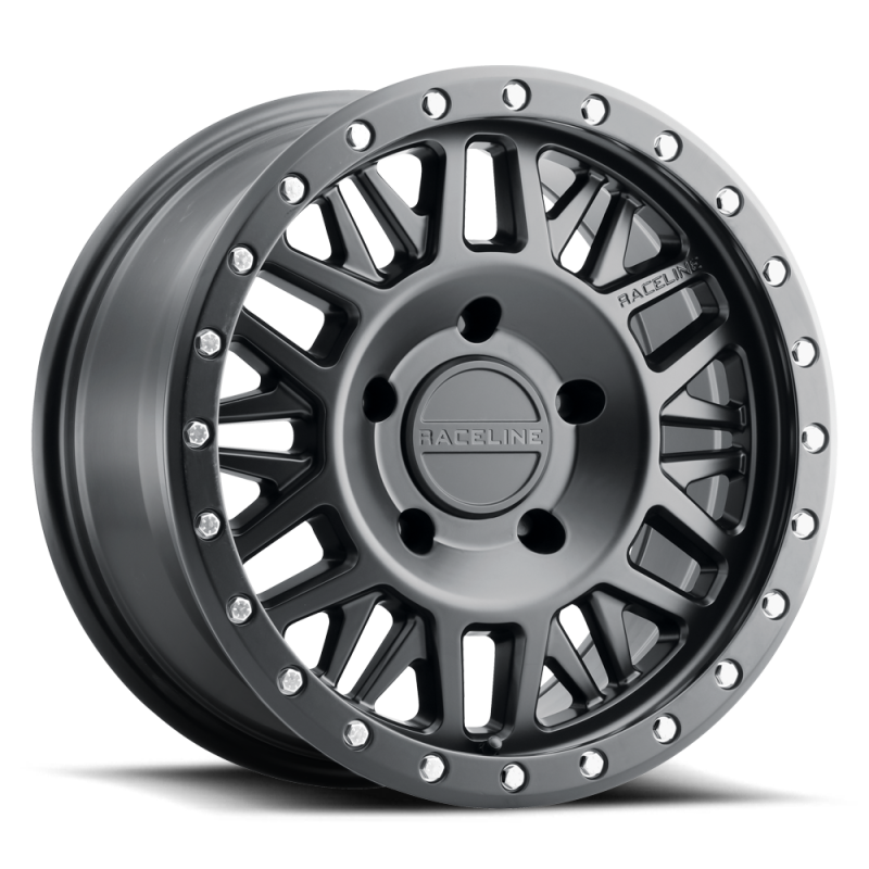 Raceline 951B Ryno 17x9in / 8x165.1 BP / -12mm Offset / 130.8mm Bore - Satin Black Wheel-thumbmail-1