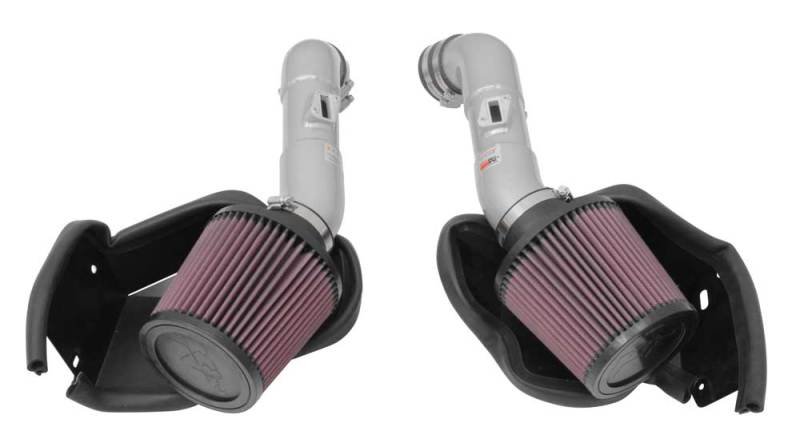 K&N 14-15 Infiniti Q50 3.7L V6 Dual Silver Typhoon Short Ram Intakes-thumbmail-2