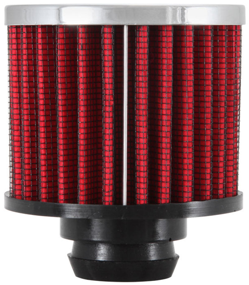 K&N Rubber Base Chrome Top Push-In Crankcase Vent Filter 3in OD x 2-1/2in H.-thumbmail-3