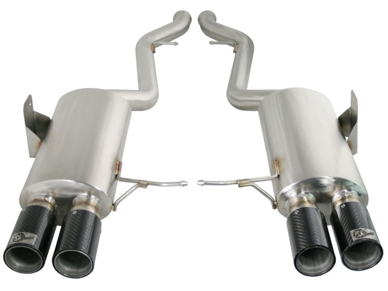 aFe MACHForce XP Exhaust Cat-Back 2.5in Dia Carbon Fiber Tips SS-304 07-13 BMW M3 (E92/93) V8 4.0L-thumbmail-1