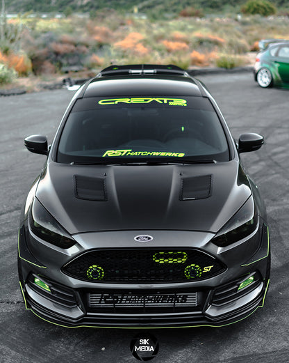 2013-2018 Ford Focus ST Ram Air BIG MOUTH (w/flare) - Intake Snorkel | Velossa Tech Design