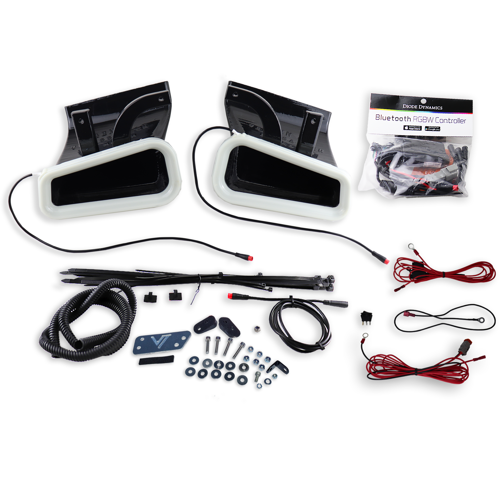 2016-2020+ Infiniti Q60 RedSport BIG MOUTH "LIT KIT" Ram Air Intake Snorkels | Velossa Tech Design