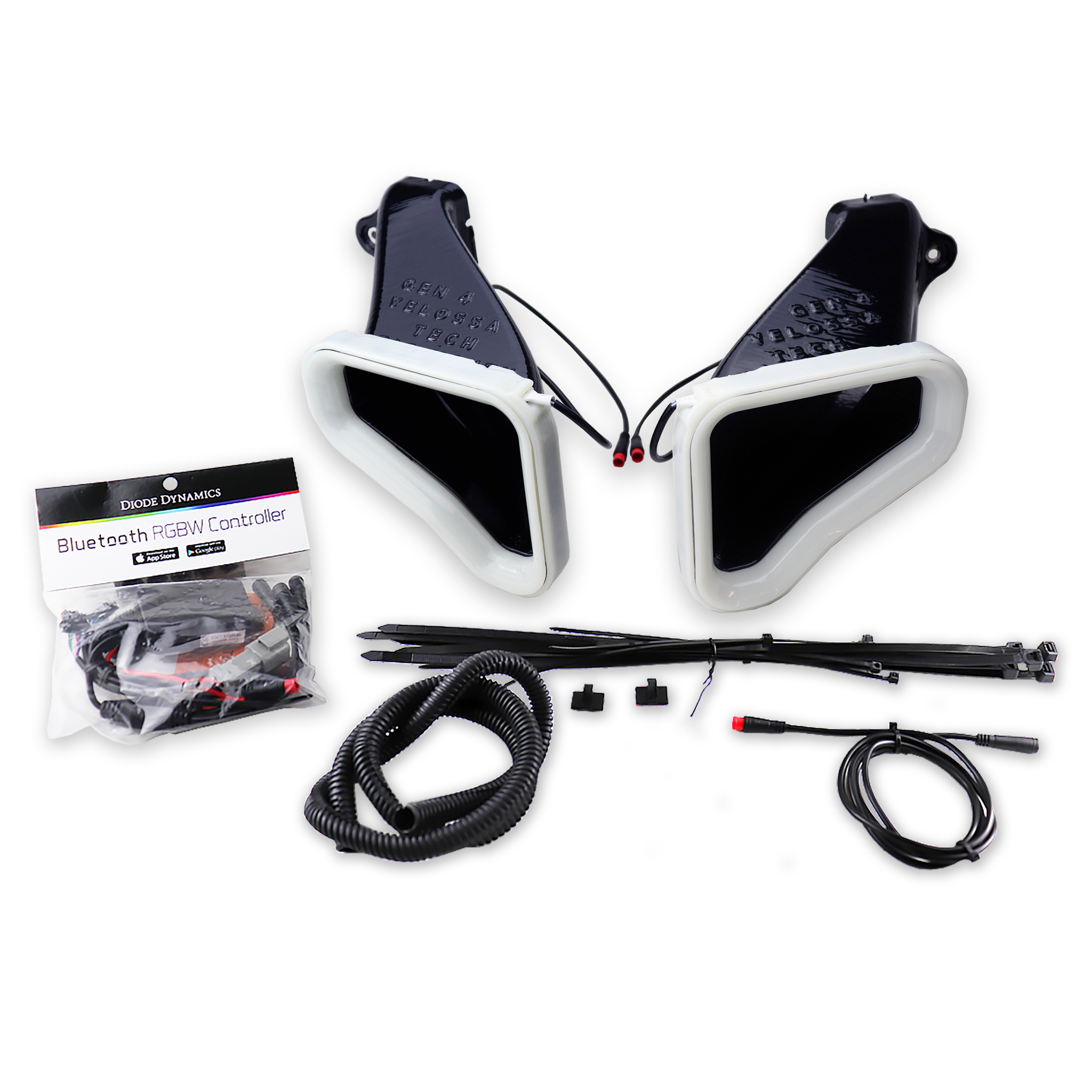 2017+ Genesis G70 3.3T Dual BIG MOUTH "LIT KIT" Ram Air Intake Snorkels | Velossa Tech Design