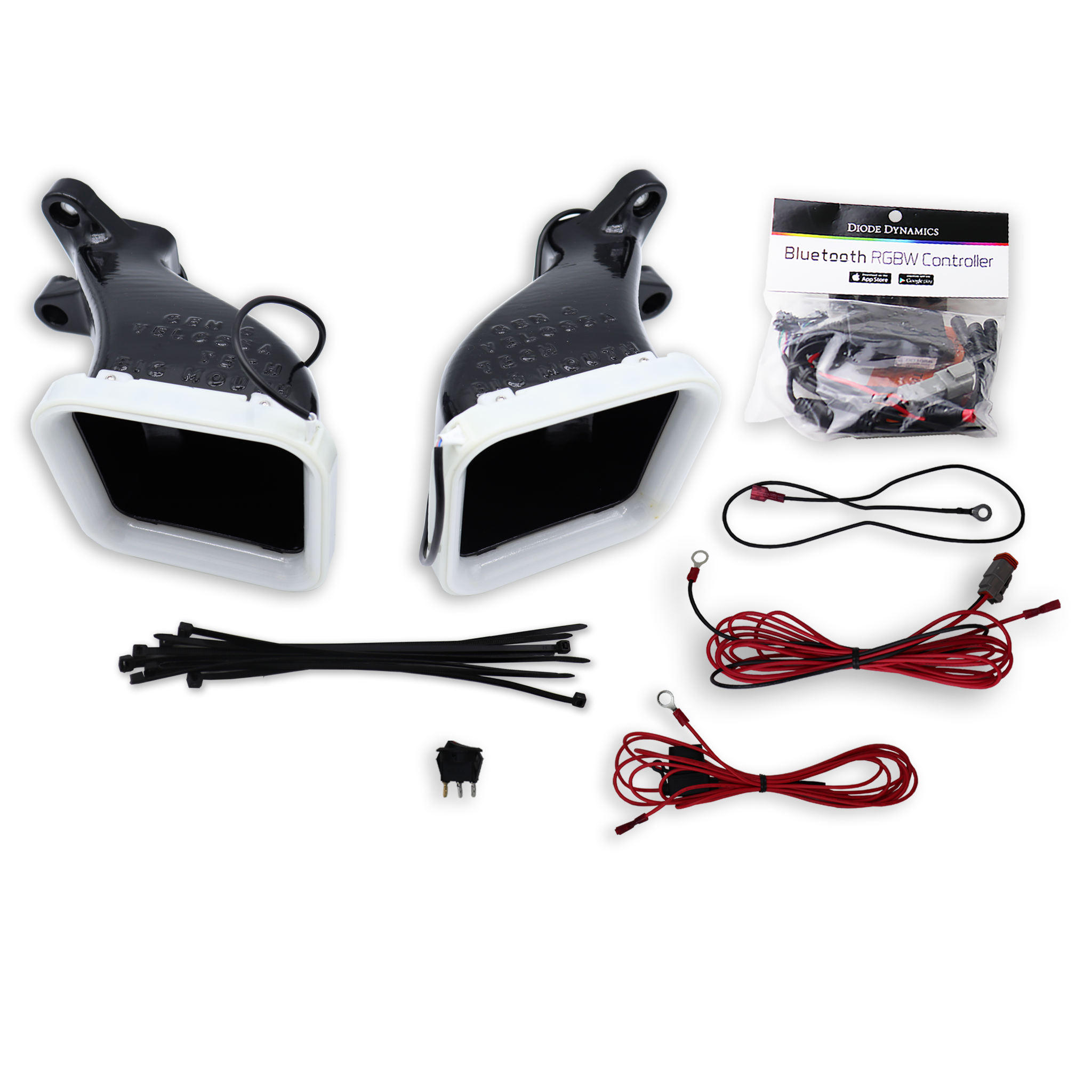 2015-2021 Genesis G80 3.3T/5.0/3.8 Dual BIG MOUTH "LIT KIT" Ram Air Intake Snorkels | Velossa Tech Design