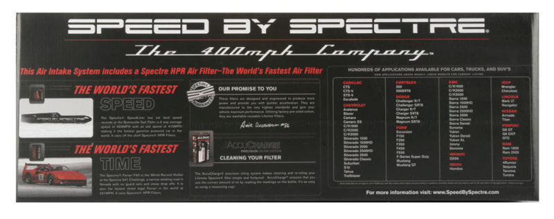Spectre 05-10 Chrysler 300C V8-5.7/6.1L F/I Air Intake Kit - Polished w/Red Filter-thumbmail-4
