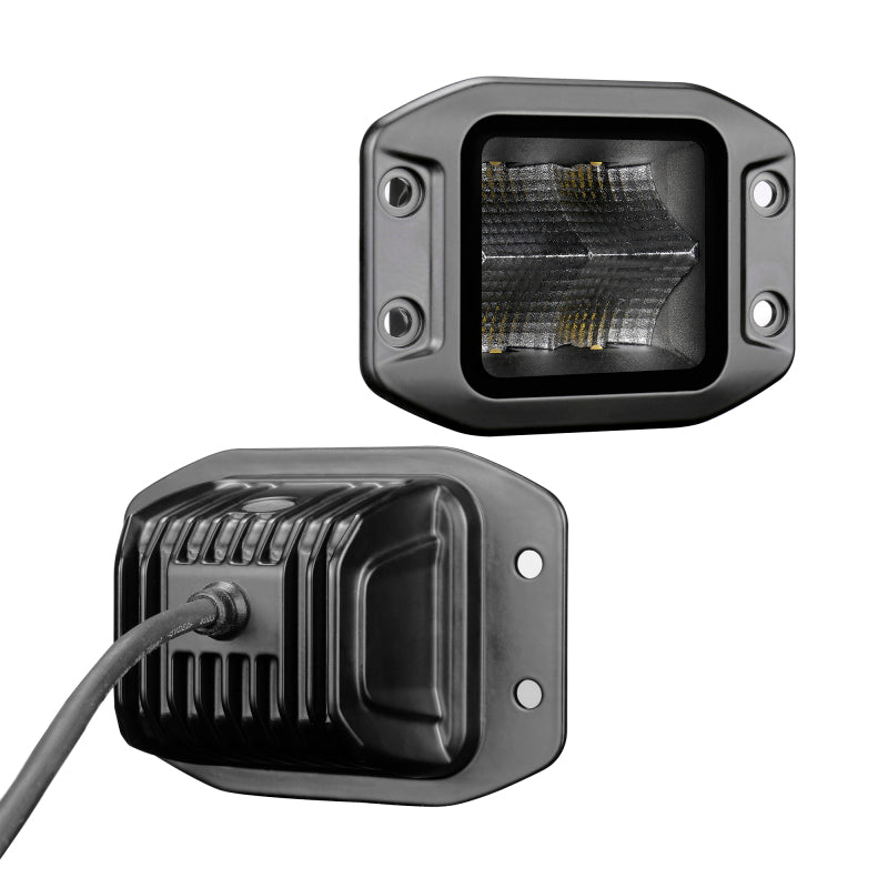 Go Rhino Xplor Blackout Series Cube LED Flood Light Kit (Flush Mount) 3x3 - Blk (Pair)-thumbmail-6