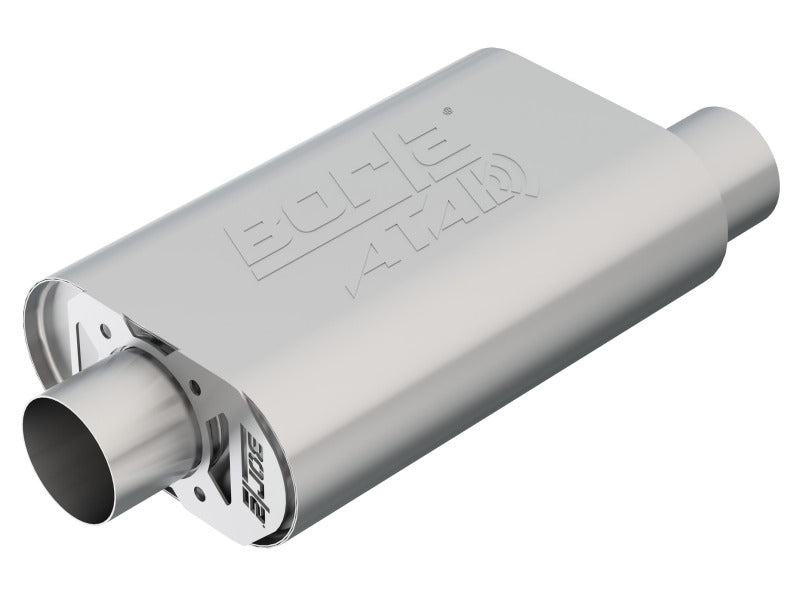 Borla CrateMuffler SBC Hot 350/383 3 inch Offset/Center 14in x 4.35in x 9in Oval Muffler-thumbmail-1