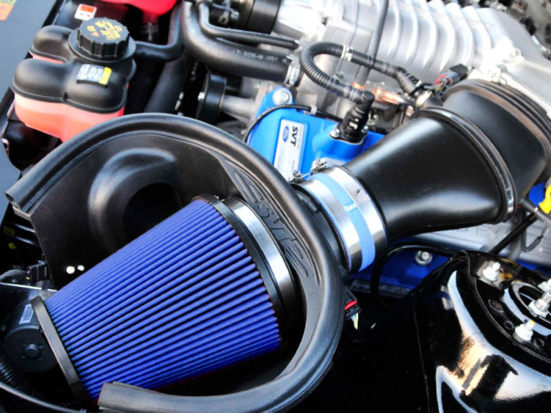 Airaid 10-14 Ford Mustang Shelby 5.4L Supercharged Direct Replacement Filter - Dry / Blue Media-thumbmail-4